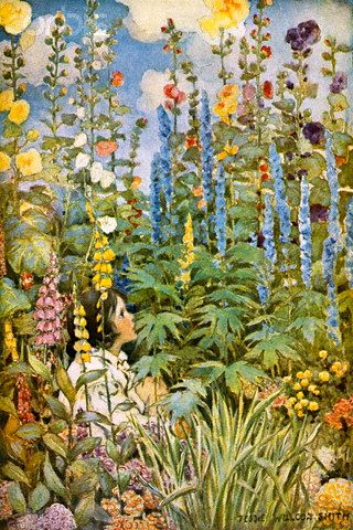 Jessie Wilcox Smith -Cottage Garden Illustration